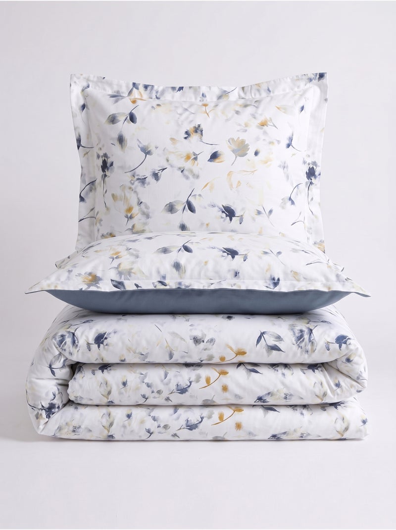 Parure de couette, satin de coton imprimé Multicolore - Kiabi