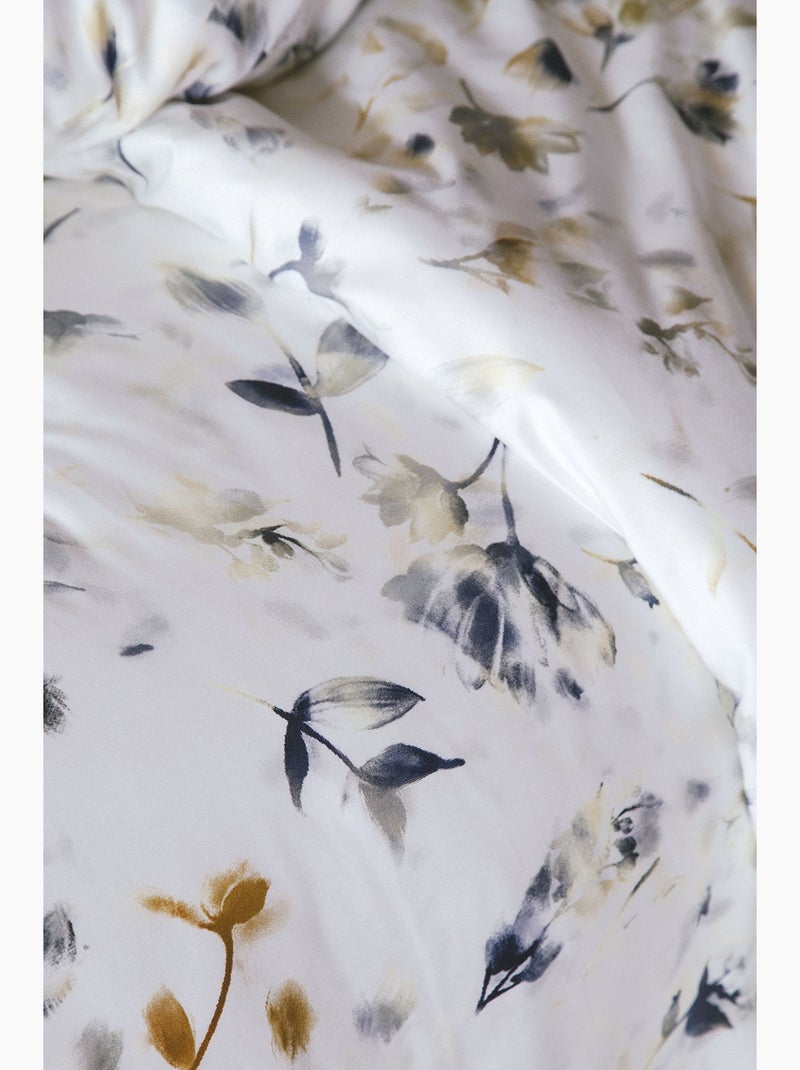 Parure de couette, satin de coton imprimé Multicolore - Kiabi