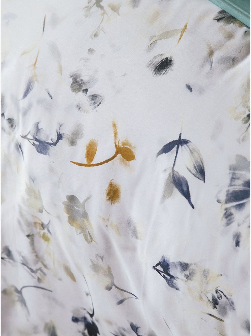 Parure de couette, satin de coton imprimé Multicolore - Kiabi