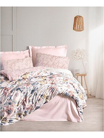 Parure de couette, satin de coton imprimé