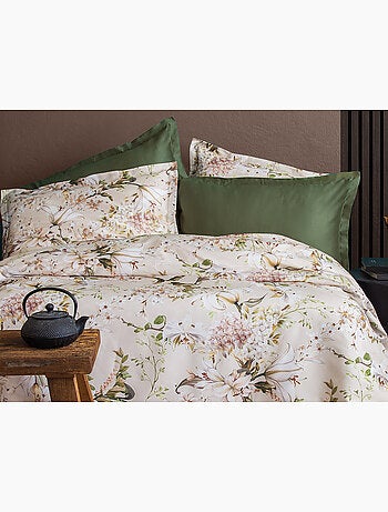 Parure de couette, satin de coton imprimé