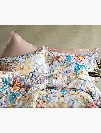 Parure de couette, satin de coton imprimé