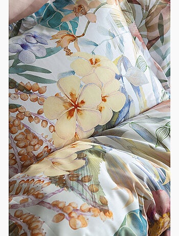 Parure de couette, satin de coton imprimé