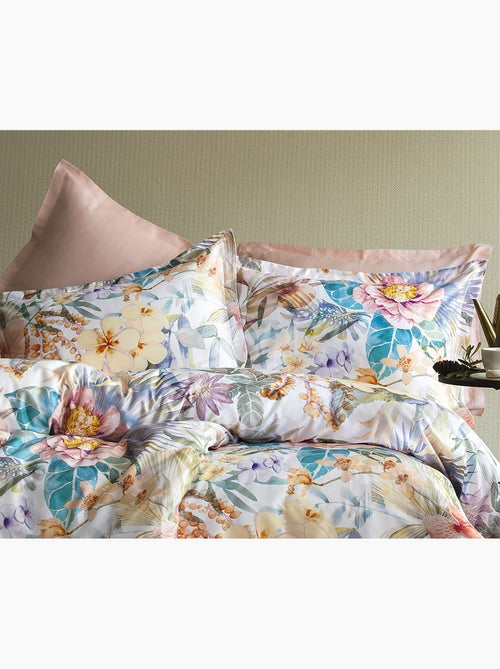 Parure de couette, satin de coton imprimé - Kiabi Parure de couette, satin de coton imprimé - Kiabi