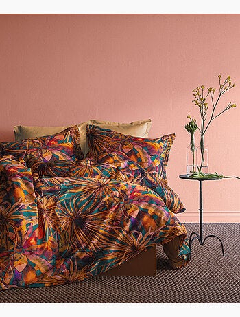 Parure de couette, satin de coton imprimé