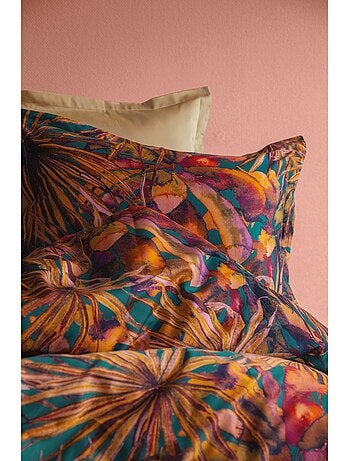 Parure de couette, satin de coton imprimé