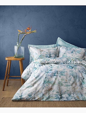 Parure de couette, satin de coton imprimé