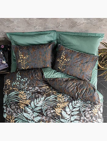 Parure de couette, satin de coton imprimé
