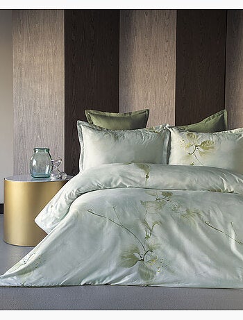 Parure de couette, satin de coton imprimé