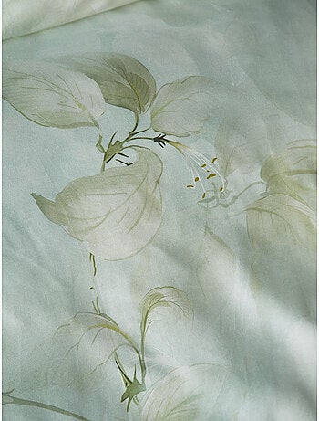 Parure de couette, satin de coton imprimé