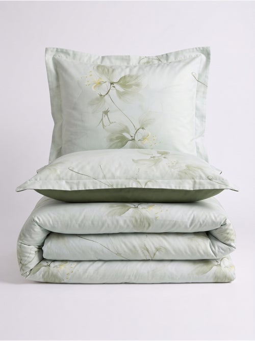 Parure de couette, satin de coton imprimé - Kiabi Parure de couette, satin de coton imprimé - Kiabi