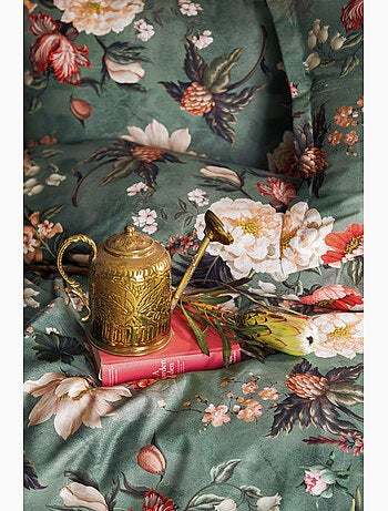 Parure de couette, satin de coton imprimé