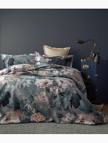 Parure de couette, satin de coton imprimé