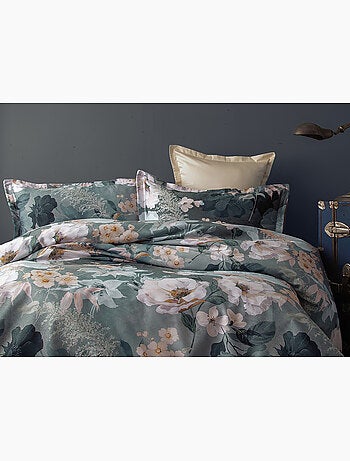 Parure de couette, satin de coton imprimé
