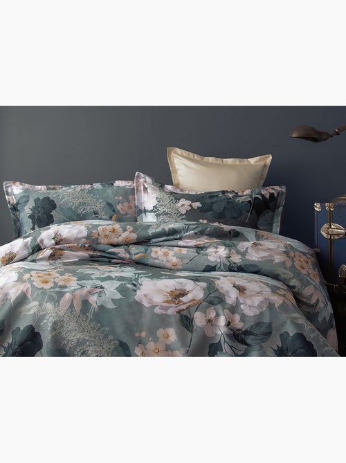 Parure de couette, satin de coton imprimé - Kiabi Parure de couette, satin de coton imprimé - Kiabi