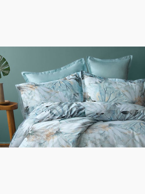 Parure de couette, satin de coton imprimé - Kiabi Parure de couette, satin de coton imprimé - Kiabi