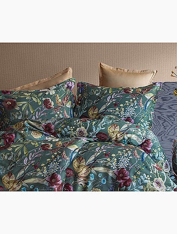 Parure de couette, satin de coton imprimé