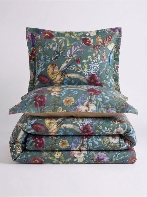 Parure de couette, satin de coton imprimé - Kiabi Parure de couette, satin de coton imprimé - Kiabi