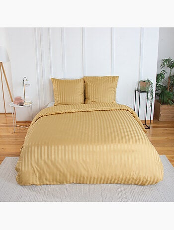 Parure de couette satin microfibre blond