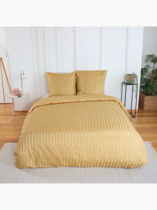 Parure de couette satin microfibre blond - Kiabi Parure de couette satin microfibre blond - Kiabi