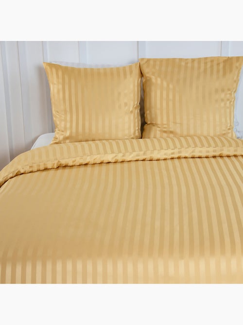 Parure de couette satin microfibre blond - Kiabi Parure de couette satin microfibre blond - Kiabi