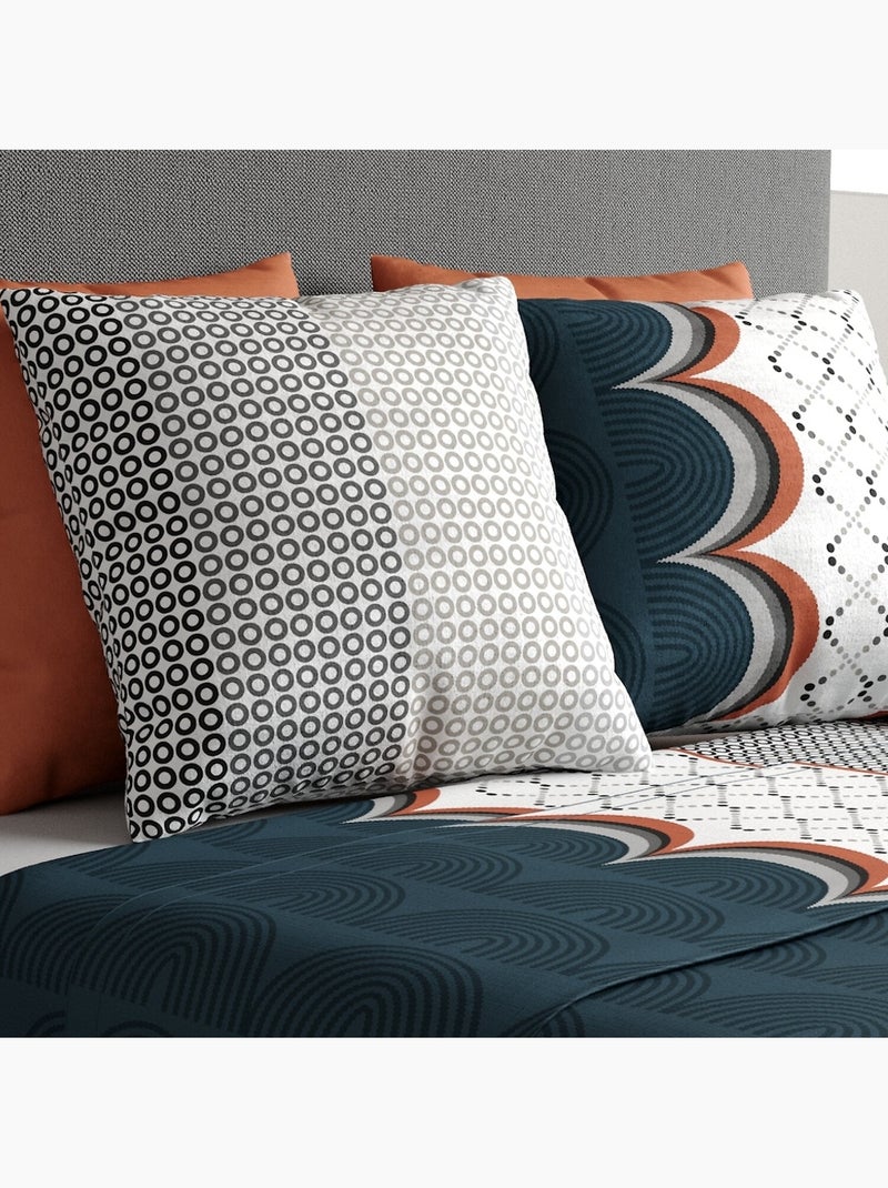 Parure de drap 100% coton 57fils antan Gris - Kiabi