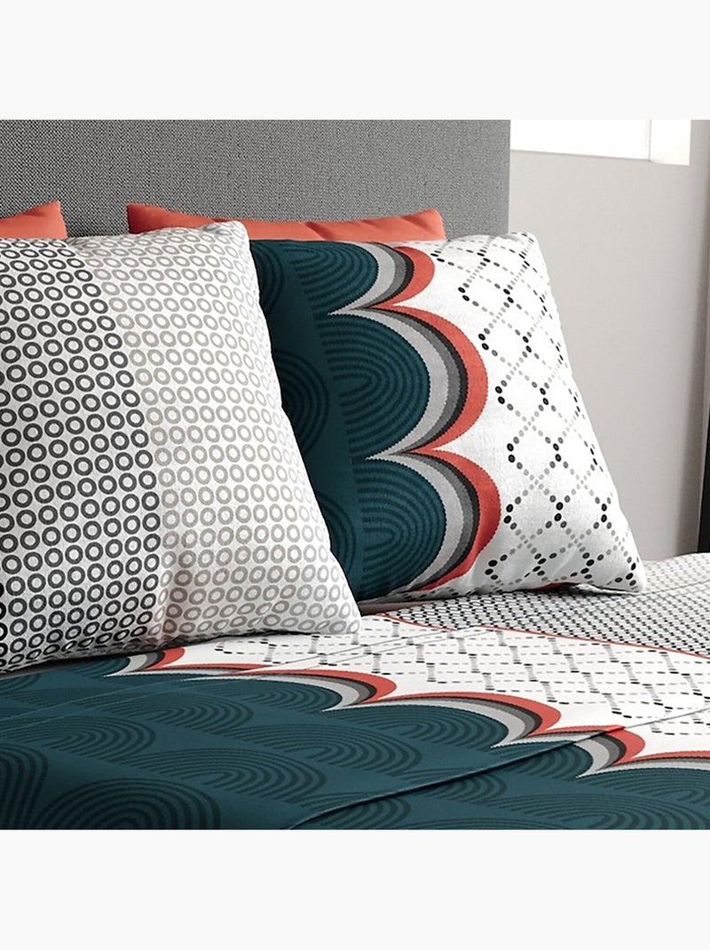 Parure de drap 100% coton 57fils antan Gris - Kiabi