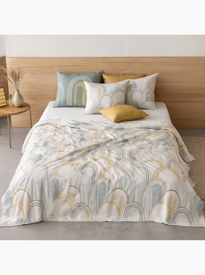 Parure de drap 100% coton 57fils colizé Beige - Kiabi