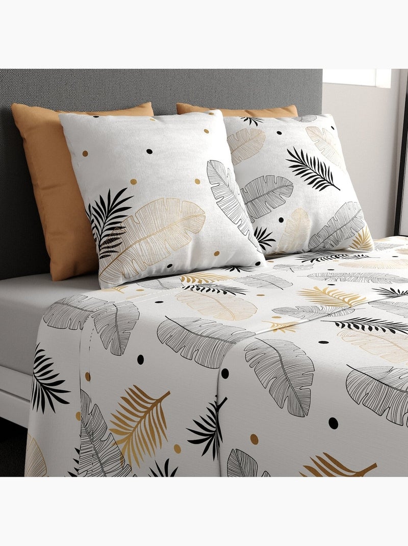 Parure de drap 100% coton 57fils envole Gris - Kiabi