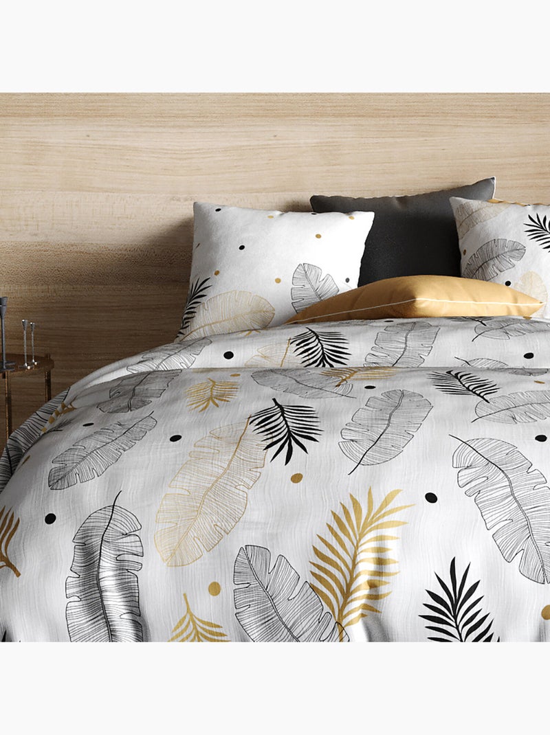 Parure de drap 100% coton 57fils envole Gris - Kiabi