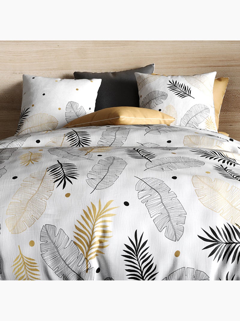 Parure de drap 100% coton 57fils envole Gris - Kiabi