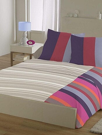 Parure de drap 4 pièces Coton Rayures