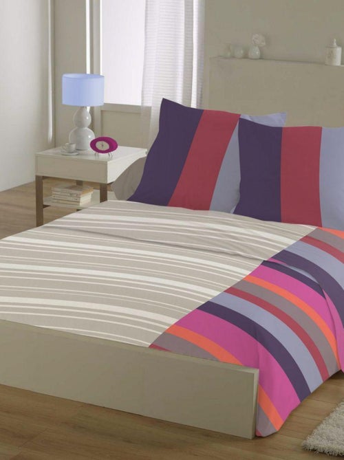 Parure de drap 4 pièces Coton Rayures - Kiabi