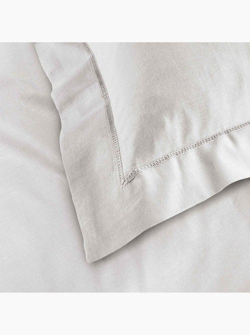 Parure de drap 4 Pièces en coton 57 fils – Drap-Housse, Drap Plat et 2 Taies d’Oreiller - Kiabi