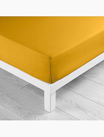 Parure de drap 4 Pièces en coton 57 fils – Drap-Housse, Drap Plat et 2 Taies d’Oreiller