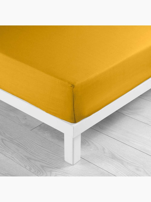 Parure de drap 4 Pièces en coton 57 fils – Drap-Housse, Drap Plat et 2 Taies d’Oreiller - Kiabi