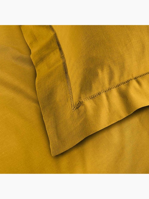 Parure de drap 4 Pièces en coton 57 fils – Drap-Housse, Drap Plat et 2 Taies d’Oreiller - Kiabi