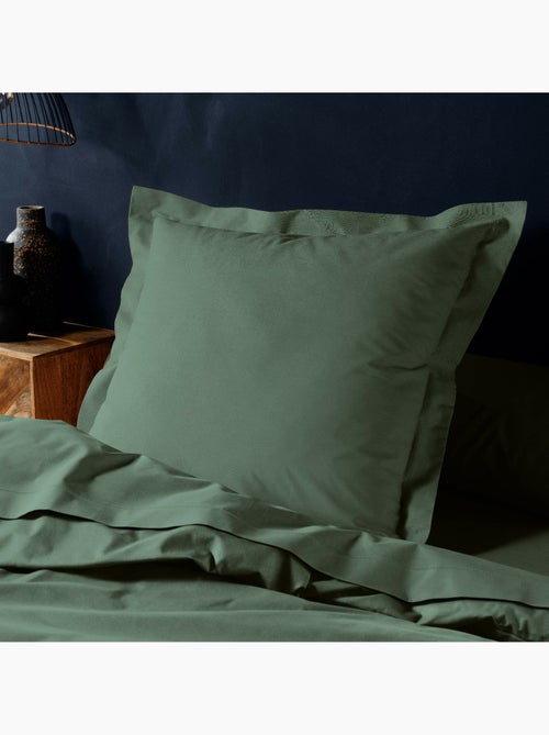 Parure de drap 4 Pièces en coton 57 fils – Drap-Housse, Drap Plat et 2 Taies d’Oreiller - Kiabi