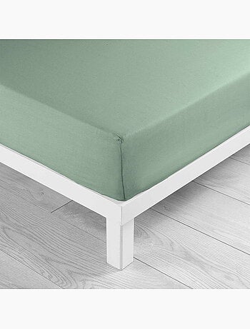 Parure de drap 4 Pièces en coton 57 fils – Drap-Housse, Drap Plat et 2 Taies d’Oreiller