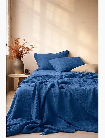 Parure de drap avec 2 taies assorties en gaze de coton La sultane