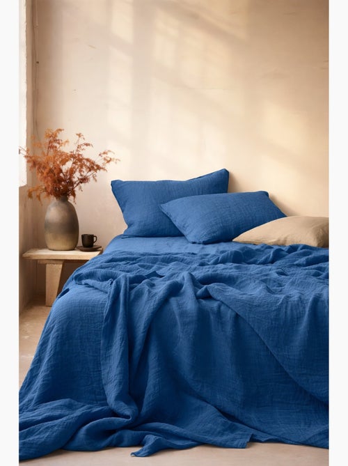 Parure de drap avec 2 taies assorties en gaze de coton La sultane - Kiabi Parure de drap avec 2 taies assorties en gaze de coton La sultane - Kiabi