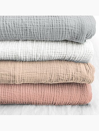 Parure de drap avec 2 taies assorties en gaze de coton La sultane