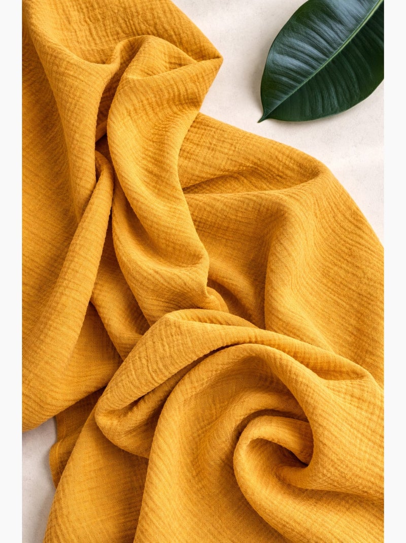 Parure de drap avec 2 taies assorties en gaze de coton La sultane Safran - Kiabi