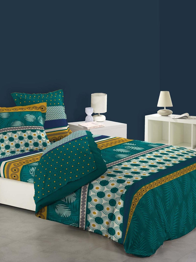 Parure de Drap avec taies d'oreiller Graphique Leuralys Multicolore - Kiabi