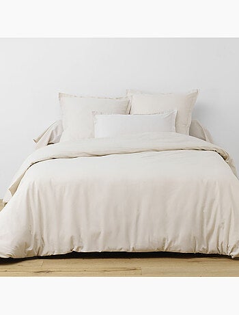 Parure de drap et drap housse coton 57fils uni