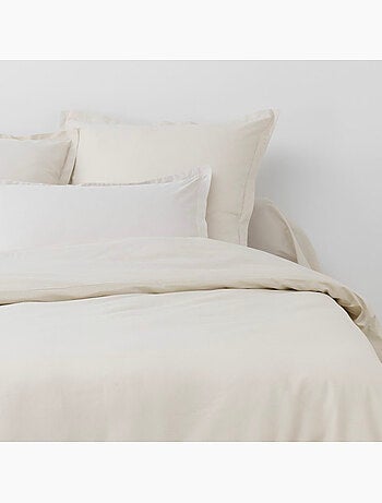 Parure de drap et drap housse coton 57fils uni