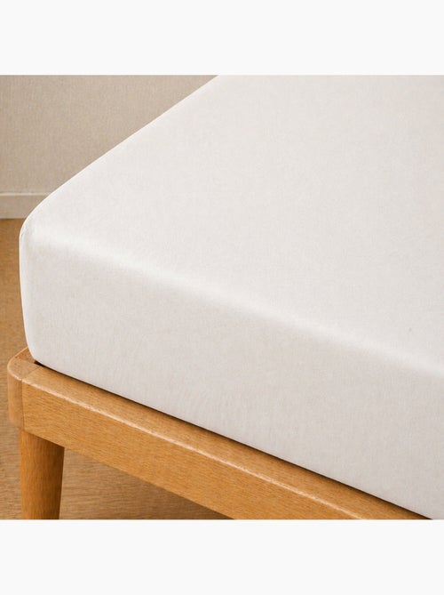 Parure de drap et drap housse coton 57fils uni - Kiabi Parure de drap et drap housse coton 57fils uni - Kiabi