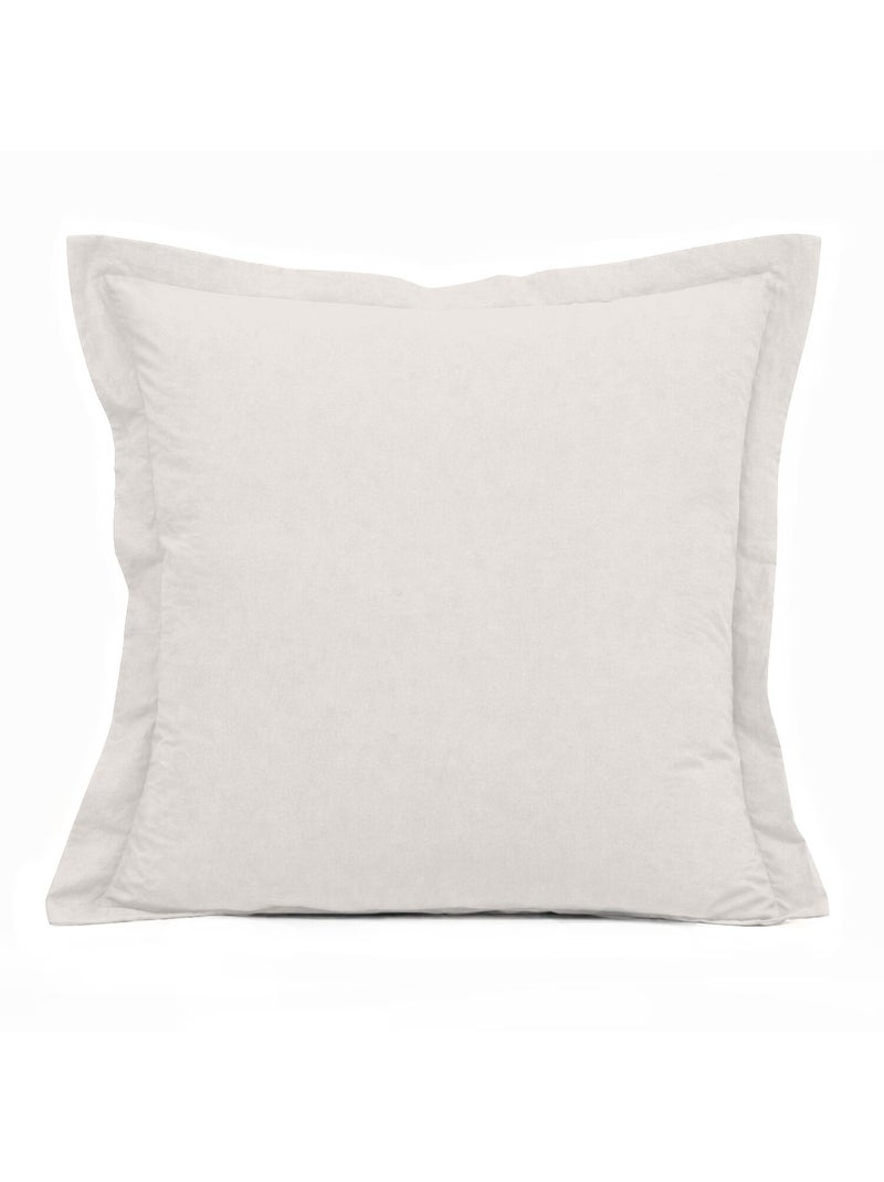 Parure de drap et drap housse coton 57fils uni Beige - Kiabi