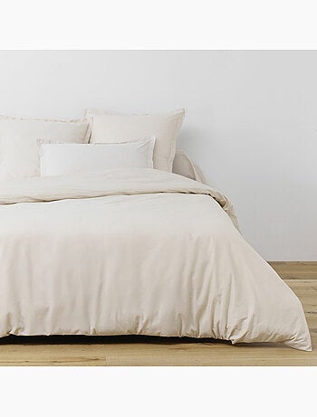 Parure de drap et drap housse coton 57fils uni