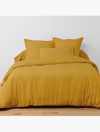Parure de drap et drap housse coton 57fils uni